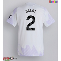 Camiseta Manchester United Diogo Dalot #2 Visitante Equipación 2025-26 manga corta